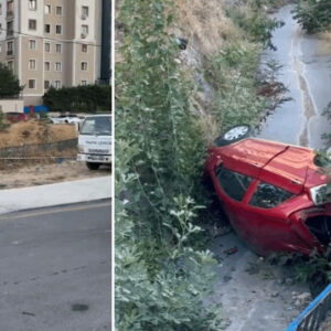 umraniyede kaza yapan arac dere yatagina dustu prRdxJd1