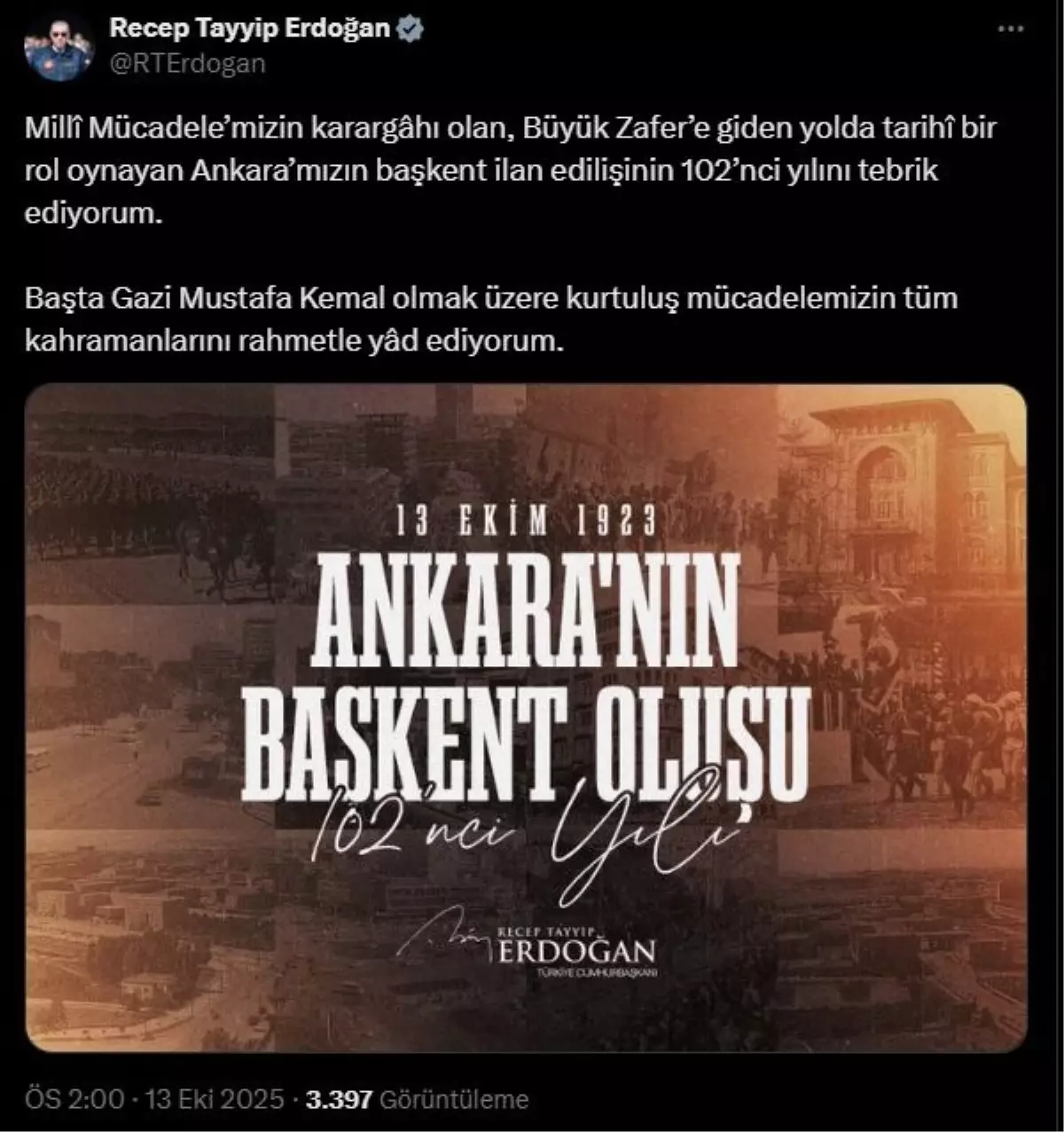 cumhurbaskani erdogan ankaranin baskent ilan edilisinin 102 yilini kutladi vtjajmJH.jpg